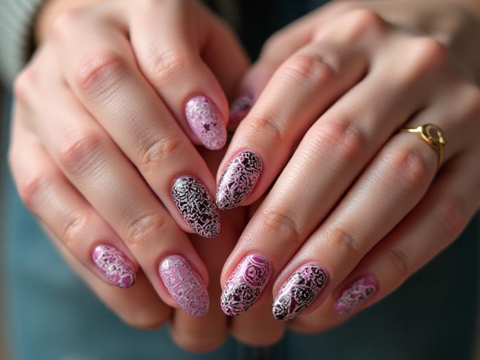 幾何学マンダラネイル - 複雑な対称性とカラーハーモニー